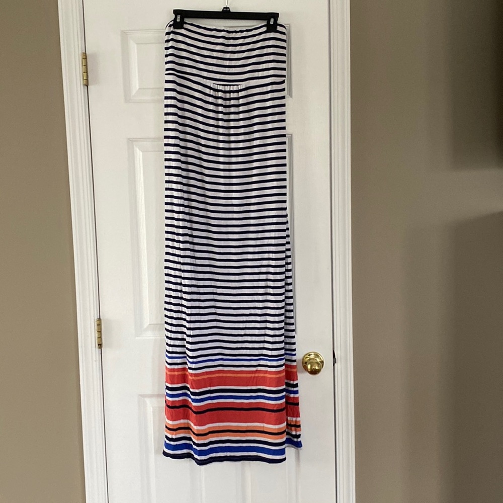 Maternity dress size s, long, strapless, stretchy
